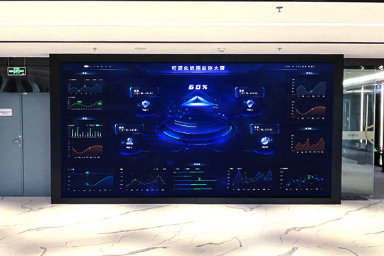 PG国际P1.25小间距LED屏助力安盾网打造高科技展厅
